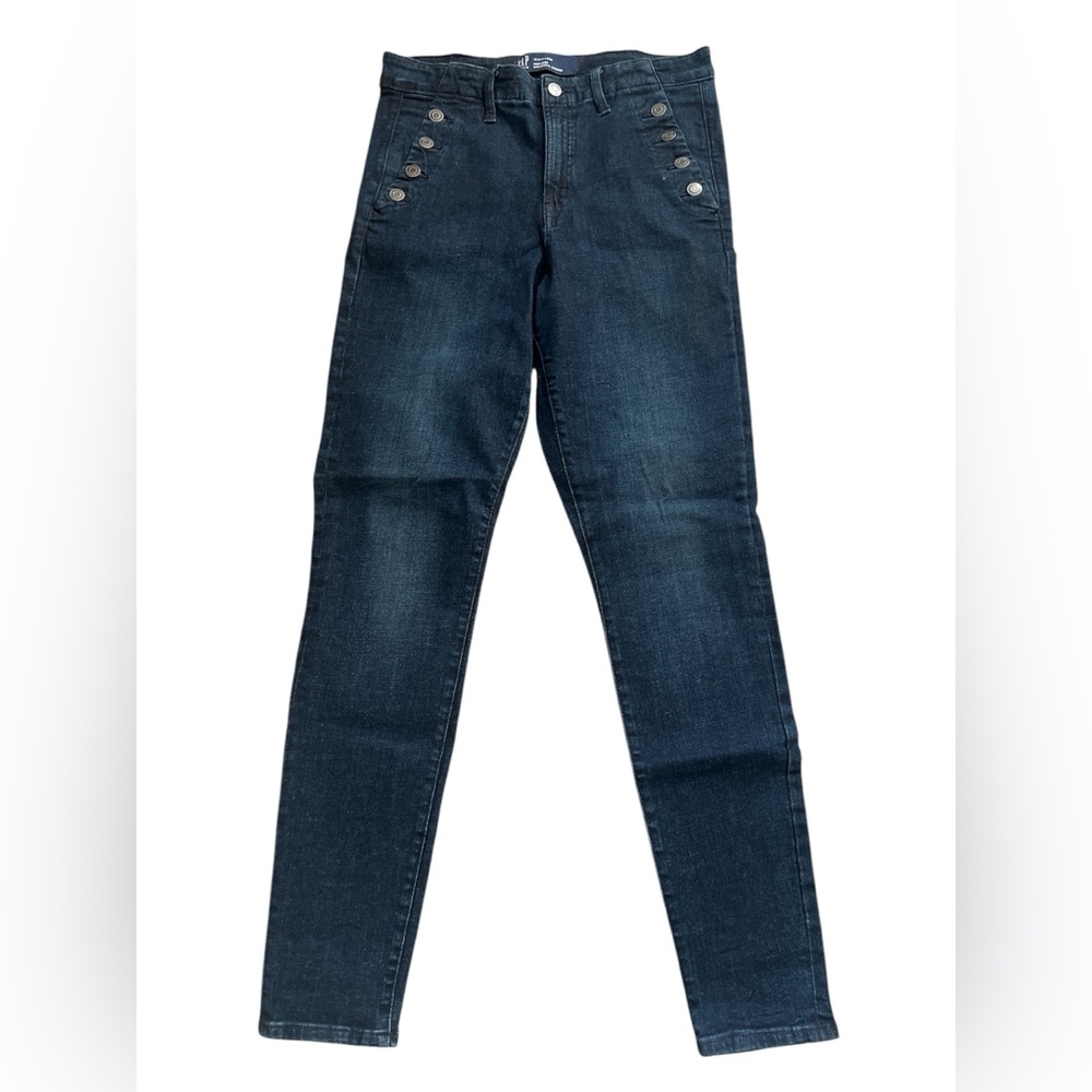 Women’s Gap High Rise Universal Legging Jeans w/Button Pockets Size 12/31 X-Long - Picture 3 of 8